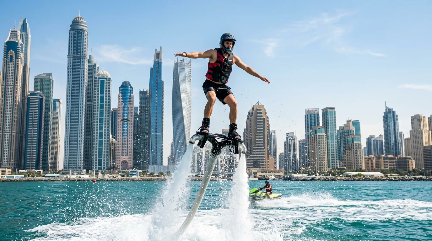 Flyboarding in Dubai Marina